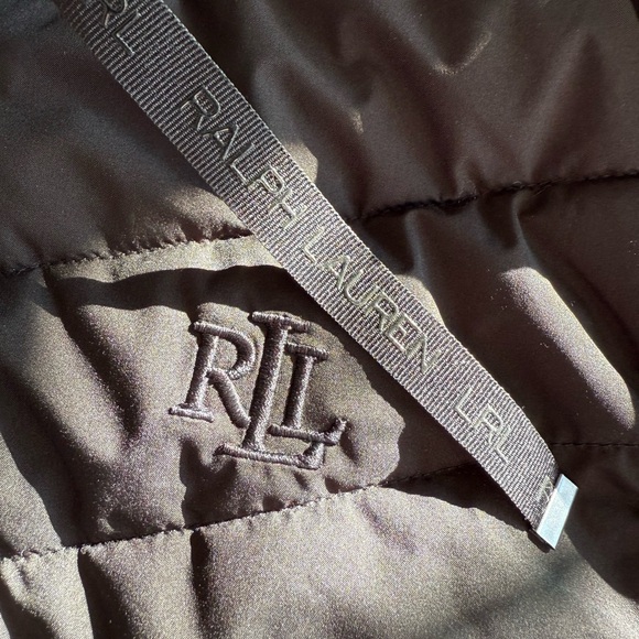 Lauren Ralph Lauren Hooded Stretch Puffer Vest Womens Sz L Black MSRP $150 - Picture 12 of 12